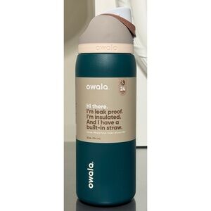 Owala FreeSip 32oz Stainless Steel‎ Water Bottle, SERENE EVERGREEN